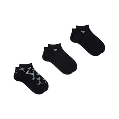 Giorgio Armani BOMULL 3-PACK INSIDE STRUMPOR Svart S/M Giorgio Armani BOMULL 3-PACK INSIDE STRUMPOR Svart S/M