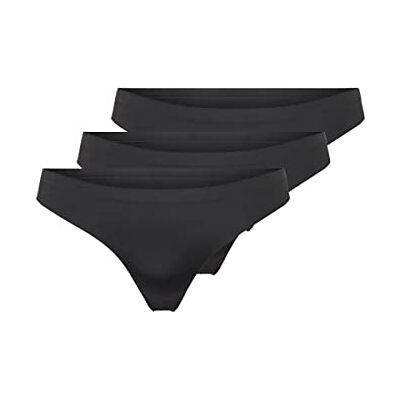 ONLY Damstring 3-pack sömlös, svart 2, S ONLY Damstring 3-pack sömlös, svart 2, S