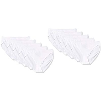 Amazon Essentials Women's Korta underkläder i bomull med höga ben (finns i plusstorlek), Pack of 10, Vit, S Amazon Essentials Women's Korta underkläder i bomull med höga ben (finns i plusstorlek), Pack of 10, Vit, S