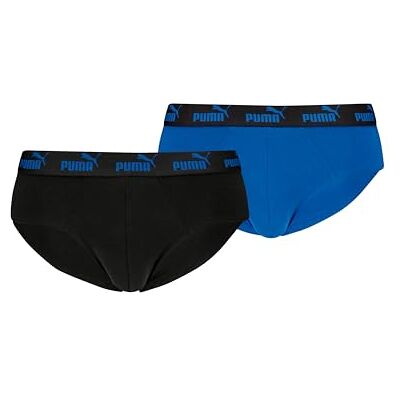 PUMA herr Elements Brief (2-pack), Svart/blå, M PUMA herr Elements Brief (2-pack), Svart/blå, M