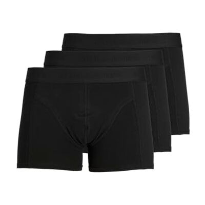 JACK & JONES Herr Trunks 3 boxershorts multipack, Svart – svart (12127816)., XL JACK & JONES Herr Trunks 3 boxershorts multipack, Svart – svart (12127816)., XL