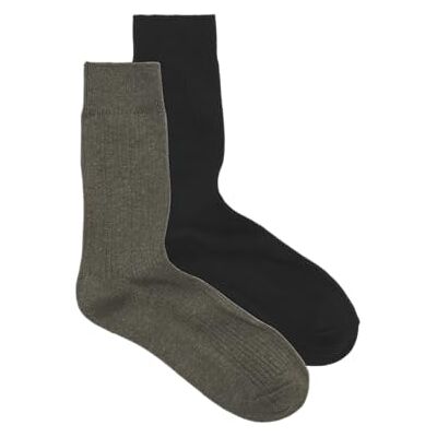 JACK & JONES JAC PREMIUM SOCKS 2-pack NOOS, Svart/förpackning: oliv nattmelange, One Size JACK & JONES JAC PREMIUM SOCKS 2-pack NOOS, Svart/förpackning: oliv nattmelange, One Size
