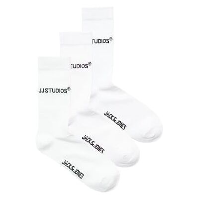 JACK & JONES Jacsoho tennisstrumpor 3-pack Noos, Vit, one size JACK & JONES Jacsoho tennisstrumpor 3-pack Noos, Vit, one size