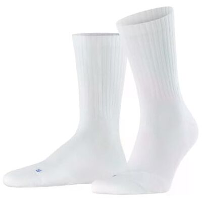 FALKE Unisex strumpor Run Rib Crew U So bomull funktionellt material enfärgad 1 par, vit vit 2000, 37–38 FALKE Unisex strumpor Run Rib Crew U So bomull funktionellt material enfärgad 1 par, vit vit 2000, 37–38