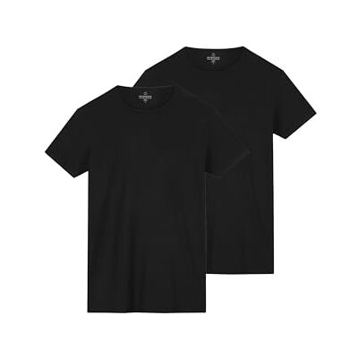 Dstrezzed Bronson 2-pack rund hals t-shirt bambu blandning underkläder, svart, L, svart, L Dstrezzed Bronson 2-pack rund hals t-shirt bambu blandning underkläder, svart, L, svart, L