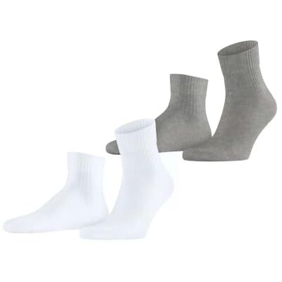 ESPRIT Sneakersstrumpor för män Plain Rib 2-pack M Sso bomull kort enfärgad 2 par, flerfärgad vit melange grå 0010, 39-42 ESPRIT Sneakersstrumpor för män Plain Rib 2-pack M Sso bomull kort enfärgad 2 par, flerfärgad vit melange grå 0010, 39-42