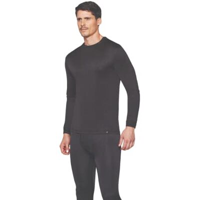 Terramar herr termasilk rund hals topp Svart L Terramar herr termasilk rund hals topp Svart L