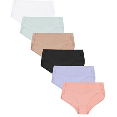 Hanes Women's Signature Smoothing Hi-Cut Trosor (6-pack) blandade färger, 6, Blandade färger., 6 Hanes Women's Signature Smoothing Hi-Cut Trosor (6-pack) blandade färger, 6, Blandade färger., 6