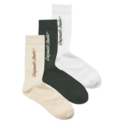 JACK & JONES Jacnorrebro tennisstrumpor 3-pack, Antik vit, one size JACK & JONES Jacnorrebro tennisstrumpor 3-pack, Antik vit, one size