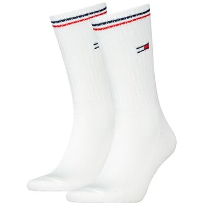 Tommy Hilfiger TH UNI TJ SOCK 2P ICONIC, Vit, 35-38 EU Tommy Hilfiger TH UNI TJ SOCK 2P ICONIC, Vit, 35-38 EU