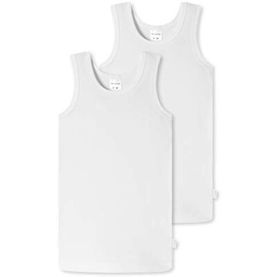 Schiesser Jungen 2 PACK Unterhemd ohne Arm 95/5 Organic Bio Baumwolle Größe 92 bis 140 Schiesser Jungen 2 PACK Unterhemd ohne Arm 95/5 Organic Bio Baumwolle Größe 92 bis 140