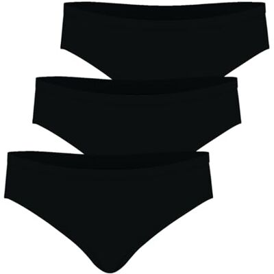 Athena Ecopack, set med 3 trosor, damunderkläder, Svart/Svart/Svart, XL Athena Ecopack, set med 3 trosor, damunderkläder, Svart/Svart/Svart, XL