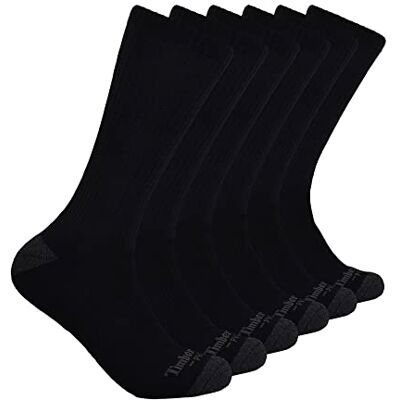 Timberland PRO 6-pack herrstrumpor Performance Crew Length, Svart, X-Large Timberland PRO 6-pack herrstrumpor Performance Crew Length, Svart, X-Large