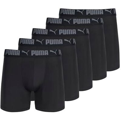 PUMA Performance Boxershorts för män, underkläder, 5-pack, Svart, XL PUMA Performance Boxershorts för män, underkläder, 5-pack, Svart, XL