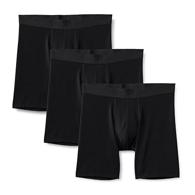 Amazon Essentials herr mikrofiber boxershorts underkläder, 3-pack, Svart, M Amazon Essentials herr mikrofiber boxershorts underkläder, 3-pack, Svart, M