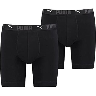 PUMA boxershorts för män (förpackning med 2), Svart, S PUMA boxershorts för män (förpackning med 2), Svart, S