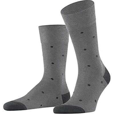 FALKE 1 par prickig bomull, herrstrumpor, grå (Steel Melange 3167), 39-42, Grå (Steel Melange 3167), 39-42 EU FALKE 1 par prickig bomull, herrstrumpor, grå (Steel Melange 3167), 39-42, Grå (Steel Melange 3167), 39-42 EU