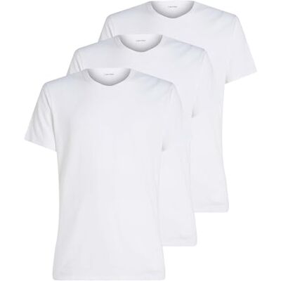 Calvin Herr 3-pack basic kortärmad t-shirt med rund hals Calvin Herr 3-pack basic kortärmad t-shirt med rund hals