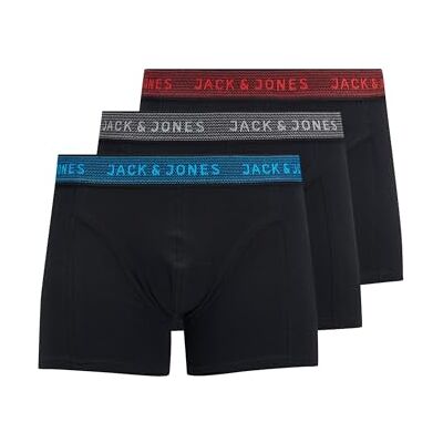 JACK & JONES Boxershorts för pojkar, Asfalt/detalj: hawaian Ocean & Fiery Red, 128 cm JACK & JONES Boxershorts för pojkar, Asfalt/detalj: hawaian Ocean & Fiery Red, 128 cm