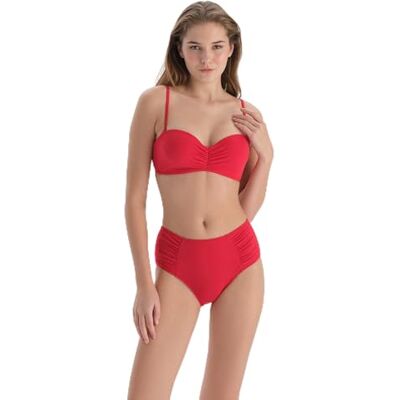 Dagi Red stickade trosor med hög midja, röd, 44, röd, 44 SE Dagi Red stickade trosor med hög midja, röd, 44, röd, 44 SE
