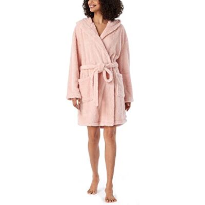 Schiesser Damen Bademantel kuschelig und warm mit Kapuze Teddy Fleece Schiesser Damen Bademantel kuschelig und warm mit Kapuze Teddy Fleece