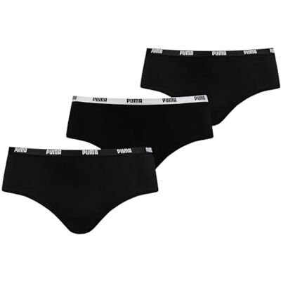 PUMA Dam hipstertrosor, 3-pack, , svart, L PUMA Dam hipstertrosor, 3-pack, , svart, L