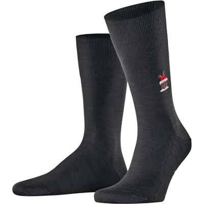 FALKE herrstrumpor Airport Santa M SO ull bomull mönstrad 1 par, svart (Black 3000), 43–44, Svart (svart 3000), 43-44 EU FALKE herrstrumpor Airport Santa M SO ull bomull mönstrad 1 par, svart (Black 3000), 43–44, Svart (svart 3000), 43-44 EU