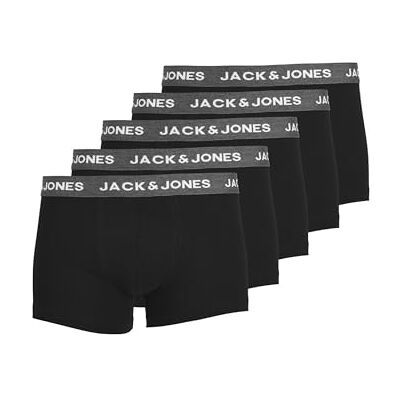 JACK & JONES Boxershorts för män, 5-pack, herrunderkläder i storlek XS–XXL, Mörkgrå melange, L JACK & JONES Boxershorts för män, 5-pack, herrunderkläder i storlek XS–XXL, Mörkgrå melange, L