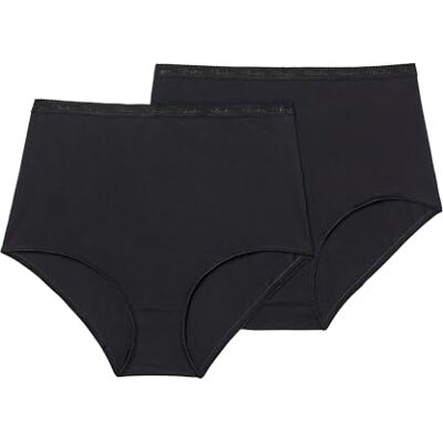 Playtex kort kvinna maxi ekologisk bomull ultrakomfort x2, Svart, XXL Playtex kort kvinna maxi ekologisk bomull ultrakomfort x2, Svart, XXL
