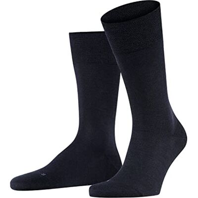 FALKE herr Strumpor Sensitive Berlin M So ull bomull med mjuka toppar 1 par, Blå Dark Navy 6375, 43-46 FALKE herr Strumpor Sensitive Berlin M So ull bomull med mjuka toppar 1 par, Blå Dark Navy 6375, 43-46