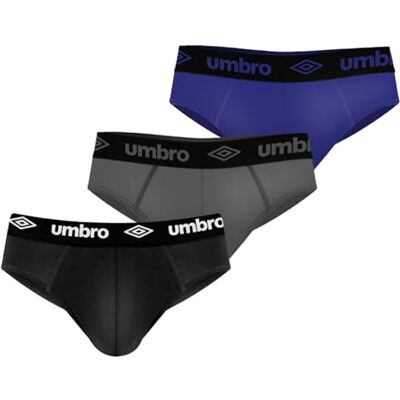 Umbro Bomullstrosor för män, set med 3 bekväma och mjuka trosor, storlek 2XL, Enfärgad, XXL Umbro Bomullstrosor för män, set med 3 bekväma och mjuka trosor, storlek 2XL, Enfärgad, XXL