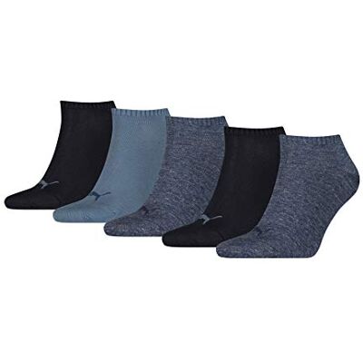 PUMA Unisex strumpor (5-pack), Denimblå, 47/49 EU PUMA Unisex strumpor (5-pack), Denimblå, 47/49 EU