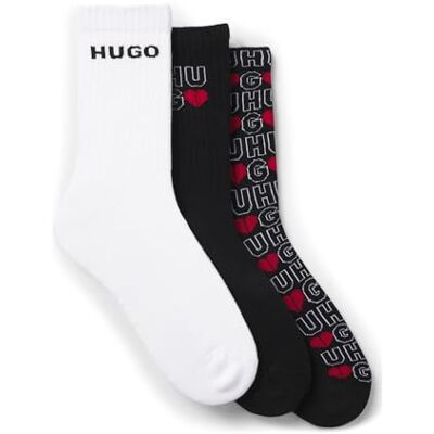 HUGO Män 3p Qs Valentine Cc 10276018 01 short_Socks, Open Miscellaneous 960, 43-46 EU HUGO Män 3p Qs Valentine Cc 10276018 01 short_Socks, Open Miscellaneous 960, 43-46 EU