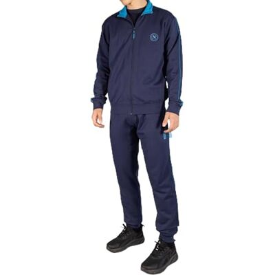 hermet SSC Neapel Pyjamas för vuxna i gasväv för vuxna, full dragkedja och byxor med dragsko i midjan, Neapellogotyp, blå, storlek M, Blå, M hermet SSC Neapel Pyjamas för vuxna i gasväv för vuxna, full dragkedja och byxor med dragsko i midjan, Neapellogotyp, blå, storlek M, Blå, M