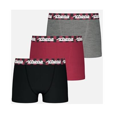 Athena Color LF59, set med 3 boxershorts, pojkunderkläder, svart-röd-grå, 12 år, Svart/röd/grå, 12 �r Athena Color LF59, set med 3 boxershorts, pojkunderkläder, svart-röd-grå, 12 år, Svart/röd/grå, 12 �r