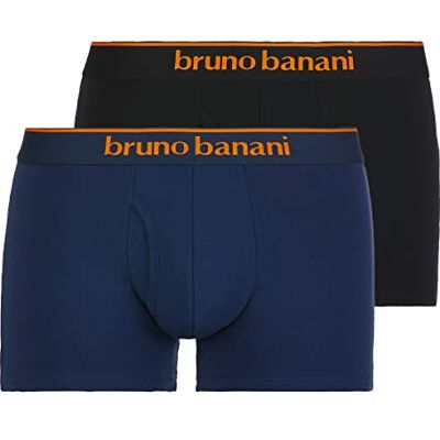 bruno banani Herr Short 2Pack Quick Access underkläder, svart/orange // blå/orange, S bruno banani Herr Short 2Pack Quick Access underkläder, svart/orange // blå/orange, S
