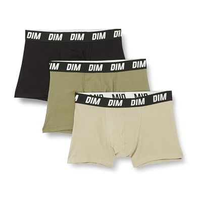 Dim Active Sport Thermoregulatory Boxer för herr x3, Svart/grön/taupe, L Dim Active Sport Thermoregulatory Boxer för herr x3, Svart/grön/taupe, L