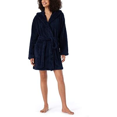 Schiesser Damen Bademantel kuschelig und warm mit Kapuze Teddy Fleece Schiesser Damen Bademantel kuschelig und warm mit Kapuze Teddy Fleece
