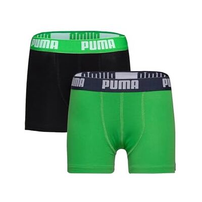 PUMA Everyday randig boxer, grön/svart, 122–128 (set med 2) pojke PUMA Everyday randig boxer, grön/svart, 122–128 (set med 2) pojke
