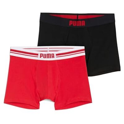 PUMA Everyday Placed Logo Boxer 2 Units XL, Röd/svart, XL PUMA Everyday Placed Logo Boxer 2 Units XL, Röd/svart, XL