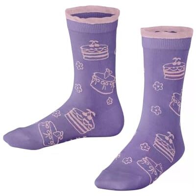 FALKE unisex barnstrumpor Beautiful Cakes K så bomull mönstrad 1 par, lila lila 6925, 31–34 FALKE unisex barnstrumpor Beautiful Cakes K så bomull mönstrad 1 par, lila lila 6925, 31–34