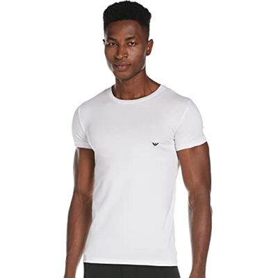 Giorgio Armani Pyjamasöverdel för män, Vit (Bianco 00010), M Giorgio Armani Pyjamasöverdel för män, Vit (Bianco 00010), M