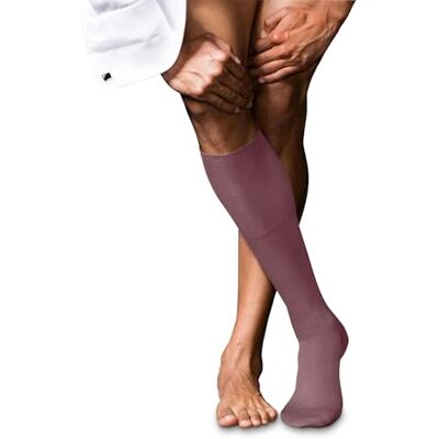 FALKE herr nr. 6 knästrumpor ventilerande klimatreglerande lukthämmande ull silke hög kvalitet elegant förstärkta herrstrumpor platt söm tryckfri fotspets fin business 1 par, Rosa (Roan Rouge 8936), FALKE herr nr. 6 knästrumpor ventilerande klimatreglerande lukthämmande ull silke hög kvalitet elegant förstärkta herrstrumpor platt söm tryckfri fotspets fin business 1 par, Rosa (Roan Rouge 8936),