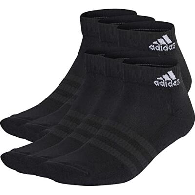 adidas Unisex Vuxen Cushioned Sportswear Ankle Socks 6 Pairs, Black/White, 4.5-6 adidas Unisex Vuxen Cushioned Sportswear Ankle Socks 6 Pairs, Black/White, 4.5-6