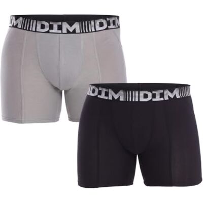 Dim herr Boxershorts Boxer 3d Flex X2, Svart/Grå Perle, L Dim herr Boxershorts Boxer 3d Flex X2, Svart/Grå Perle, L
