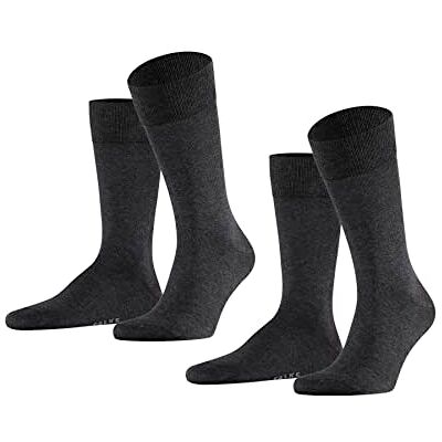 FALKE herr Strumpor Happy Double Pack M So bomull enfärgat 2 par, Grå Anthracite Melange 3080, 47-50 FALKE herr Strumpor Happy Double Pack M So bomull enfärgat 2 par, Grå Anthracite Melange 3080, 47-50
