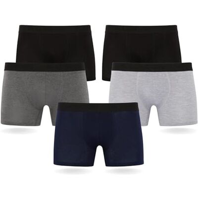 FM London (5-pack) Boxers för män med HyFresh luktskyddsteknik – andningsbara underkläder för män passar alla tillfällen – utan märken för män multipack designade för 24 timmars användning – FM London (5-pack) Boxers för män med HyFresh luktskyddsteknik – andningsbara underkläder för män passar alla tillfällen – utan märken för män multipack designade för 24 timmars användning –