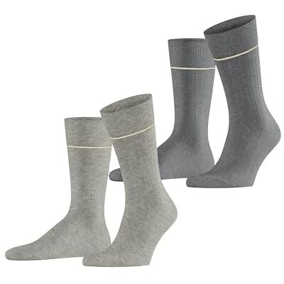 ESPRIT herr strumpor Accent Rib 2-pack M så bomull enfärgad 2 par, grå Storm Light Grey Melange 0030, 43-46 ESPRIT herr strumpor Accent Rib 2-pack M så bomull enfärgad 2 par, grå Storm Light Grey Melange 0030, 43-46