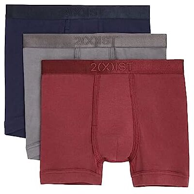 2(X)IST 2(X) IST Men's Pima Cotton 6.5'' Boxer Brief 3-Pack 2(X)IST 2(X) IST Men's Pima Cotton 6.5'' Boxer Brief 3-Pack