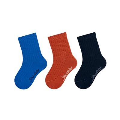 Sterntaler Unisex strumpor 3-pack ribba, Koboltblå, 22 Sterntaler Unisex strumpor 3-pack ribba, Koboltblå, 22
